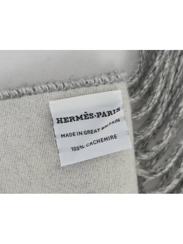 Kasak Beigue Muffler Grease Flannel Ivory 74435 - HERMES - BALAAN 6