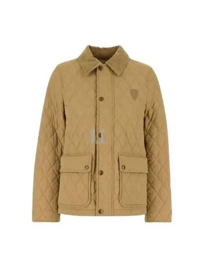 Applique B Shield Corduroy Collar Quilted Jacket Beige - BURBERRY - BALAAN 2