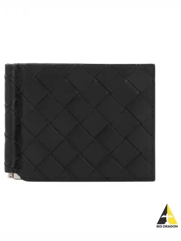 Intrecciato Money Clip Half Wallet Black - BOTTEGA VENETA - BALAAN 2