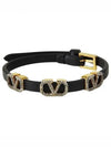 V Logo Signature Bracelet Black - VALENTINO - BALAAN 1