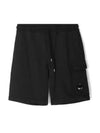 Men's Diagonal Cotton Track Shorts Black - CP COMPANY - BALAAN 2