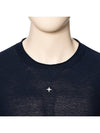 Men's Star Logo Cotton Knit Top Navy - STONE ISLAND - BALAAN 5