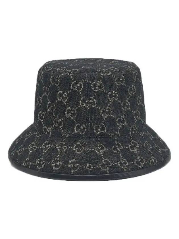 GG Denim Bucket Hat Black - GUCCI - BALAAN 5