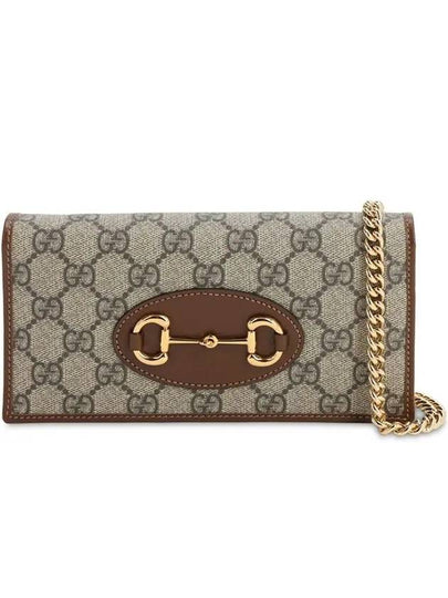 Women's Blondie Continental Ebony Supreme Chain Long Wallet Beige - GUCCI - BALAAN 2