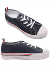 Men's RWB Sole Cotton Low Top Sneakers Navy - THOM BROWNE - BALAAN 3