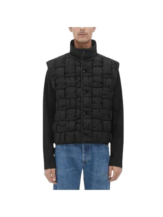 Intrecciato Tech Nylon Vest Black - BOTTEGA VENETA - BALAAN 1