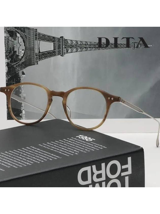 Glasses frame ASH ASH DRX 2073 B AMB GLD 47 horn rim titanium - DITA - BALAAN 2