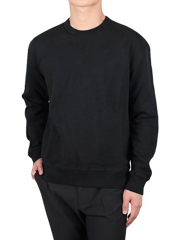 Men's Logo Patch Cotton Sweatshirt Black - TEN C - BALAAN 3