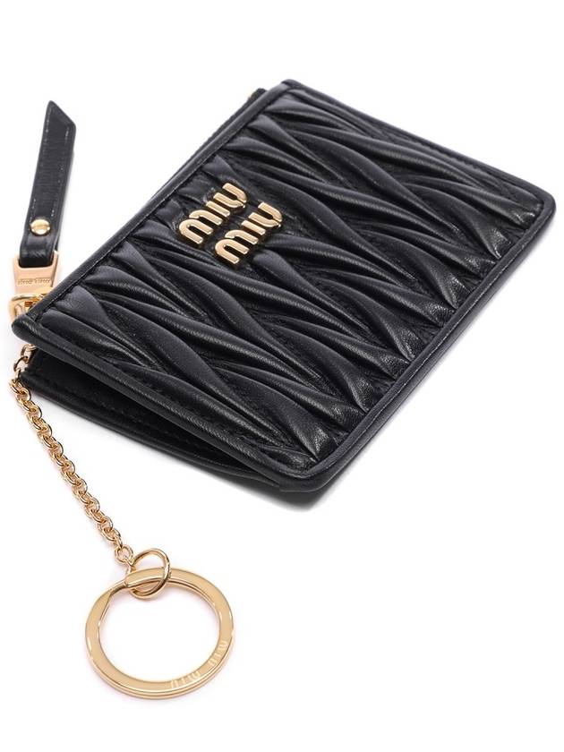 Quilted Napa Leather Passport Wallet Black - MIU MIU - BALAAN 6