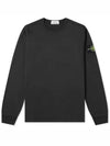 Waffen Patch Crew Neck Long Sleeve T-Shirt Black - STONE ISLAND - BALAAN.