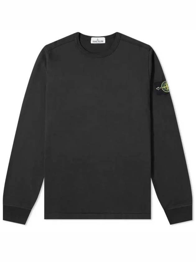 Wappen Patch Crew Neck Sweatshirt Black - STONE ISLAND - BALAAN 2