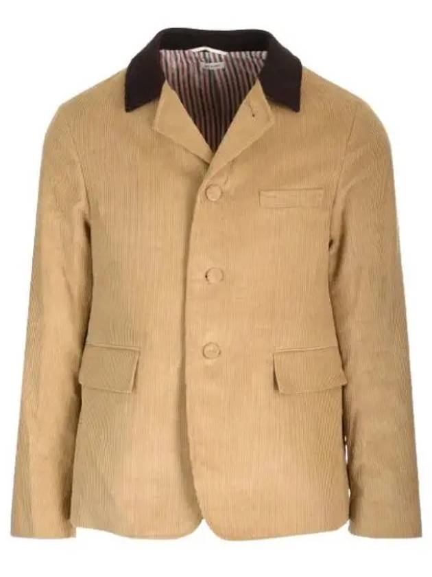 Corduroy Button Up Cutaway Jacket Beige - THOM BROWNE - BALAAN 2