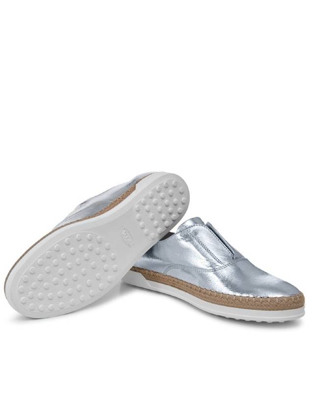 Metallic leather espadrille loafer slip ons - TOD'S - BALAAN 5