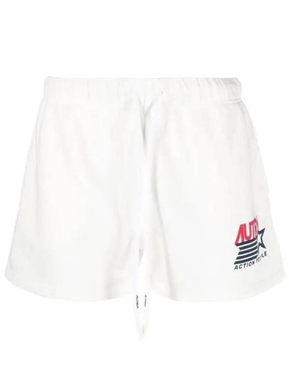 Women's Iconic Logo Action Shorts White - AUTRY - BALAAN 2