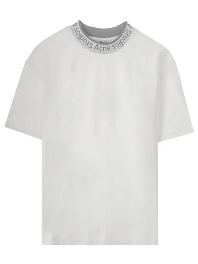 Studios Neck Logo Short Sleeve T-Shirt White - ACNE STUDIOS - BALAAN 1