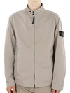 Men's Waffen Patch Hyper Zip Up Jacket Beige - STONE ISLAND - BALAAN 2