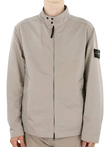 Men's Wappen Patch Hyper Zip Up Jacket Beige - STONE ISLAND - BALAAN 1