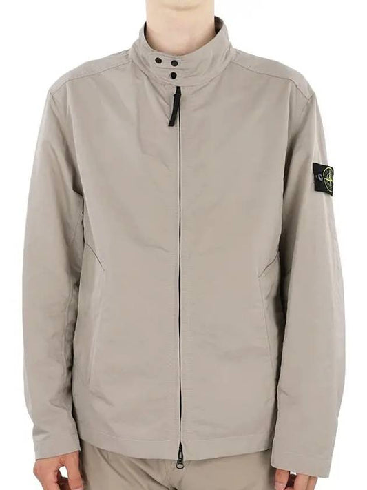 Men's Waffen Patch Hyper Zip Up Jacket Beige - STONE ISLAND - BALAAN 1