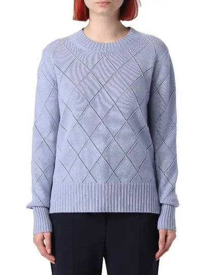 Brunate Wool Cashmere Knit Top Blue - MAX MARA - BALAAN 2