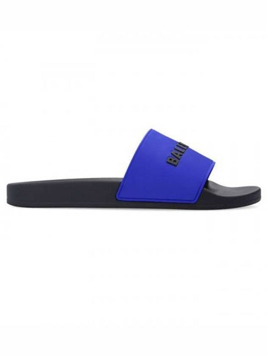 logo full slippers blue black - BALENCIAGA - BALAAN 1