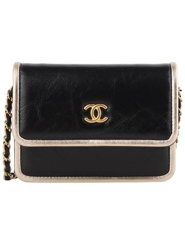 AP2767 Golden Frame Mini Chain Wallet Cross Bag Domestic Receipt 34161Y - CHANEL - BALAAN 1