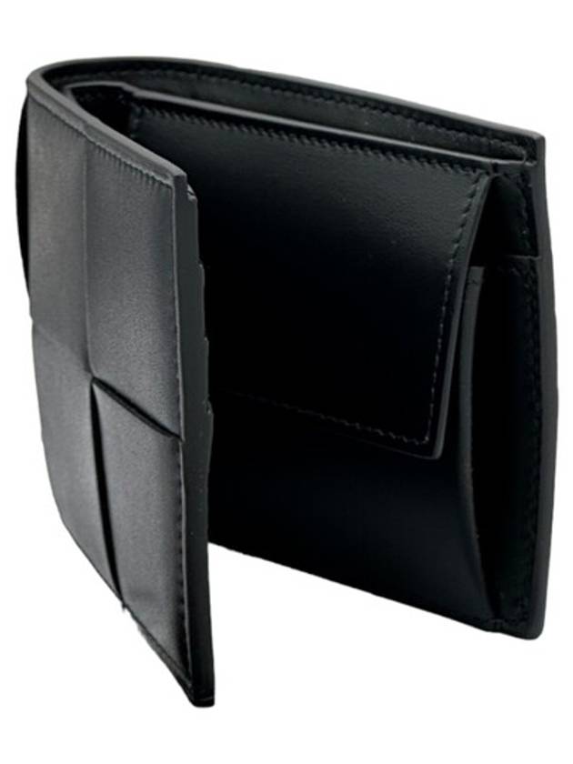 Intrecciato Coin Pocket Half Wallet Black - BOTTEGA VENETA - BALAAN 4