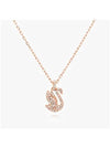 Iconic Swan Small Pendant Necklace Rose Gold - SWAROVSKI - BALAAN 4