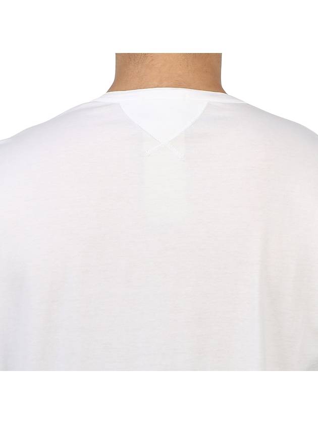 Men's Henry Neck Cotton Short Sleeve T-Shirt White - TEN C - BALAAN 10