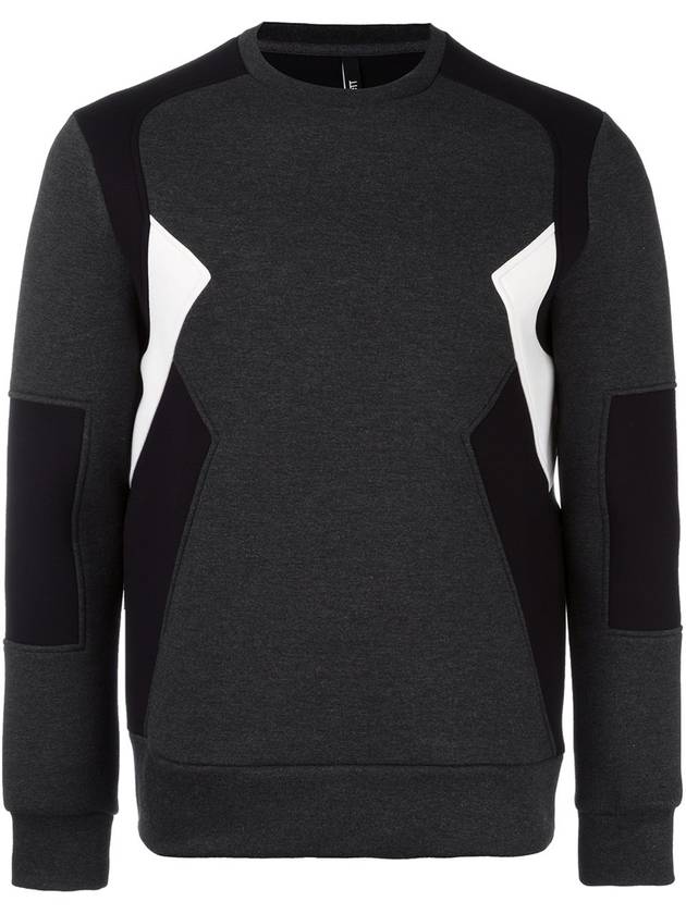 Neoprene Color Block Sweatshirt - NEIL BARRETT - BALAAN 1