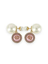 Tribales Pearl Earrings Gold Pink - DIOR - BALAAN 3