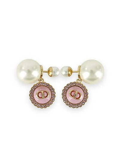 Tribales Pearl Earrings Gold Pink - DIOR - BALAAN 2