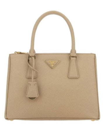 Galleria Saffiano Leather Mini Tote Bag Cameo - PRADA - BALAAN 1