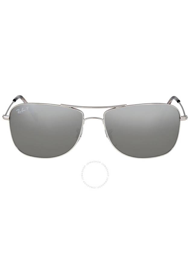 Ray Ban Chromance Polarized Silver Mirror Square Unisex Sunglasses RB3543 003/5J 59 - RAY-BAN - BALAAN 3