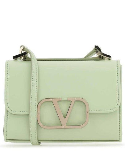 V logo type small leather shoulder bag green - VALENTINO - BALAAN 2