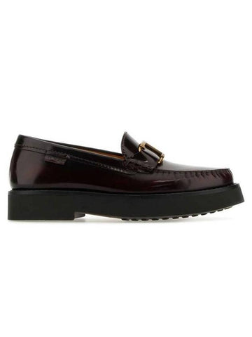 Women's T Timeless Leather Loafer Burgundy - TOD'S - BALAAN 1