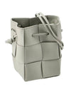 Intrecciato Cassette Small Bucket Bag Grey - BOTTEGA VENETA - BALAAN 1