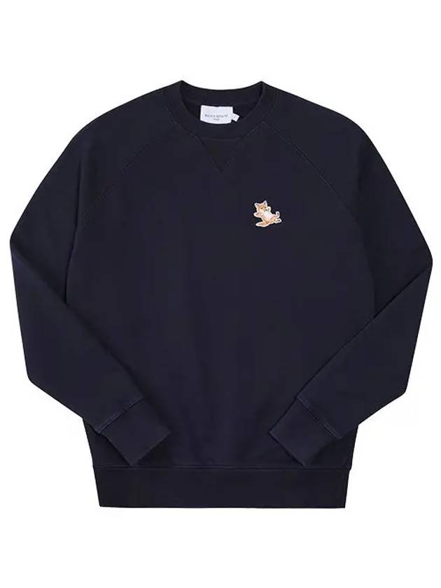 Chillax Fox Patch Classic Sweatshirt Navy - MAISON KITSUNE - BALAAN 3