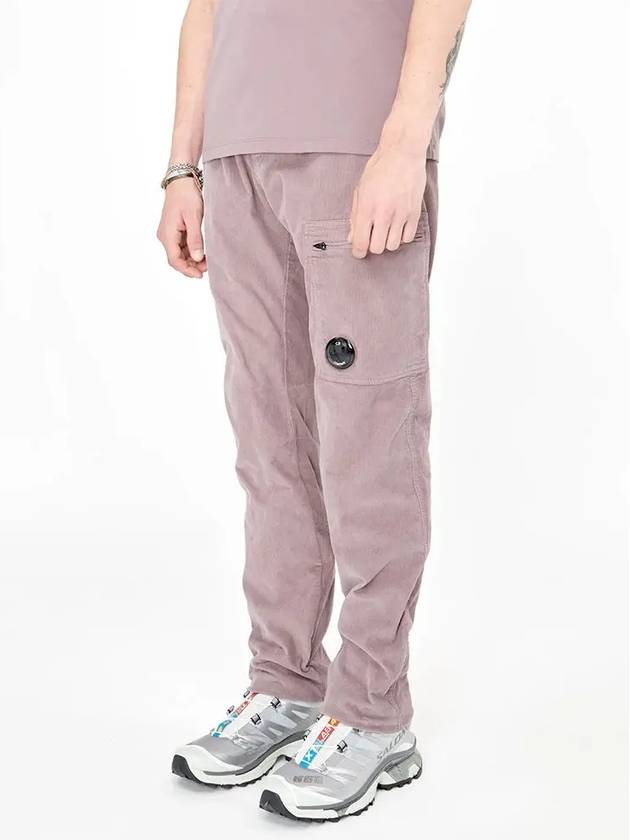 Corduroy Lens Cargo Straight Pants Purple - CP COMPANY - BALAAN 3