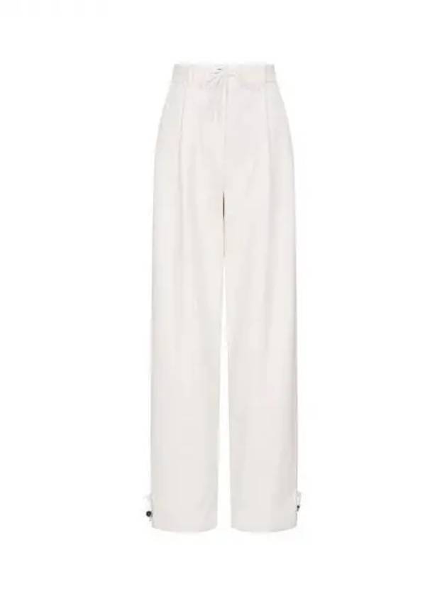 Women s drawstring detail corduroy pants white 271213 - EMPORIO ARMANI - BALAAN 1