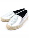 monogram espadrille shoes silver - SAINT LAURENT - BALAAN.