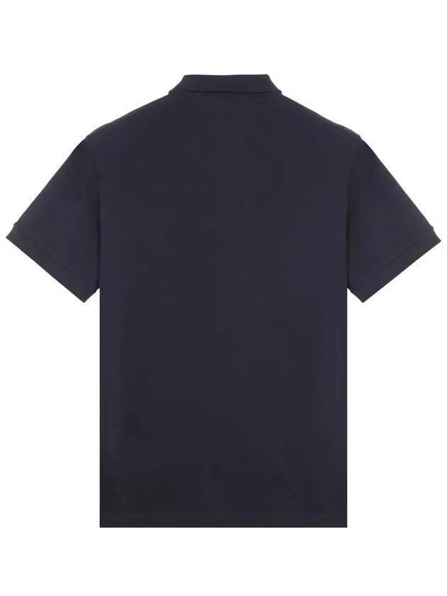 Pique Stretch Cotton Short Sleeve Polo Shirt Navy - STONE ISLAND - BALAAN 6