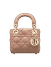 Micro Lady Cannage Lambskin Mini Bag Rose - DIOR - BALAAN 1