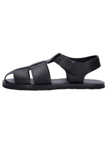 Fisherman leather sandals black - THE ROW - BALAAN 1