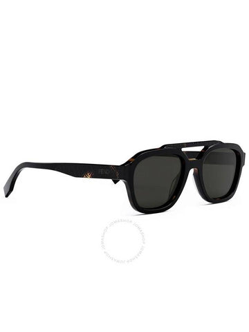 Fendi Smoke Navigator Men's Sunglasses FE40076U 01A 52 - FENDI - BALAAN 1