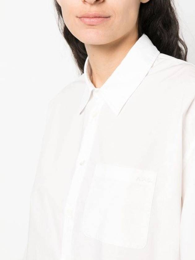 Boyfriend Long Sleeve Shirt White - A.P.C. - BALAAN 5