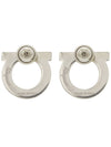 Gancini Pearl Earrings Silver - SALVATORE FERRAGAMO - BALAAN 5