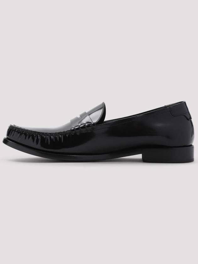 Le Leather Loafer Black - SAINT LAURENT - BALAAN 3