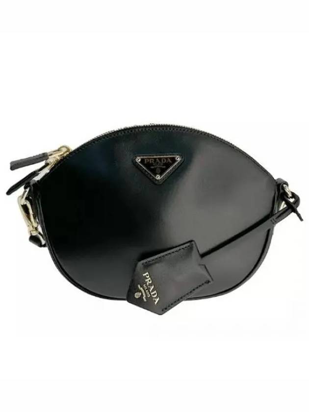 Leather Mini Shoulder Bag Black - PRADA - BALAAN 2