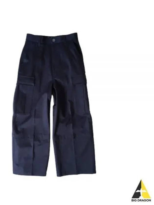 Wide Cargo Pants Navy - AMI - BALAAN 2