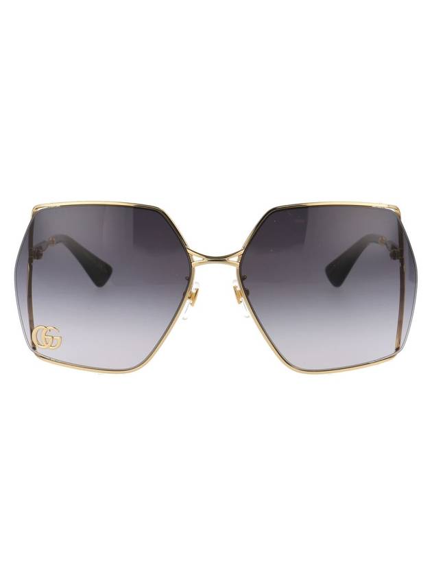 Eyewear Double G Oversized Frame Sunglasses Black - GUCCI - BALAAN 1